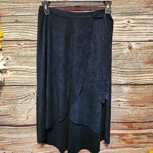 Lush skirt dark blue women's medium suede feel preo-owned
